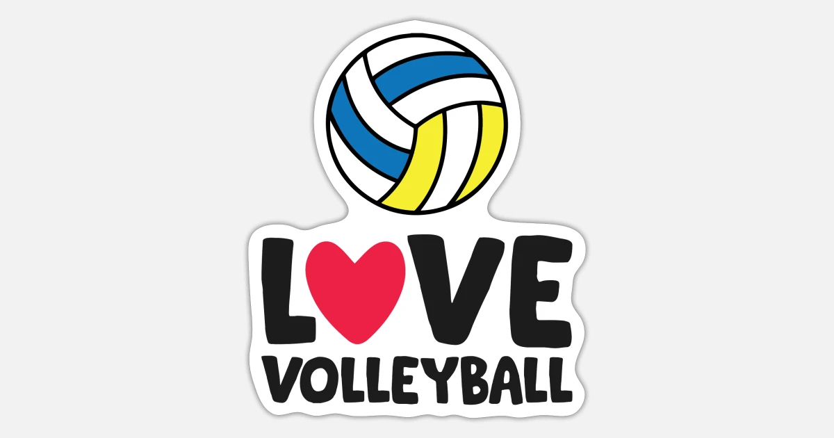 love-volleyball-funny-volleyball-player-sticker