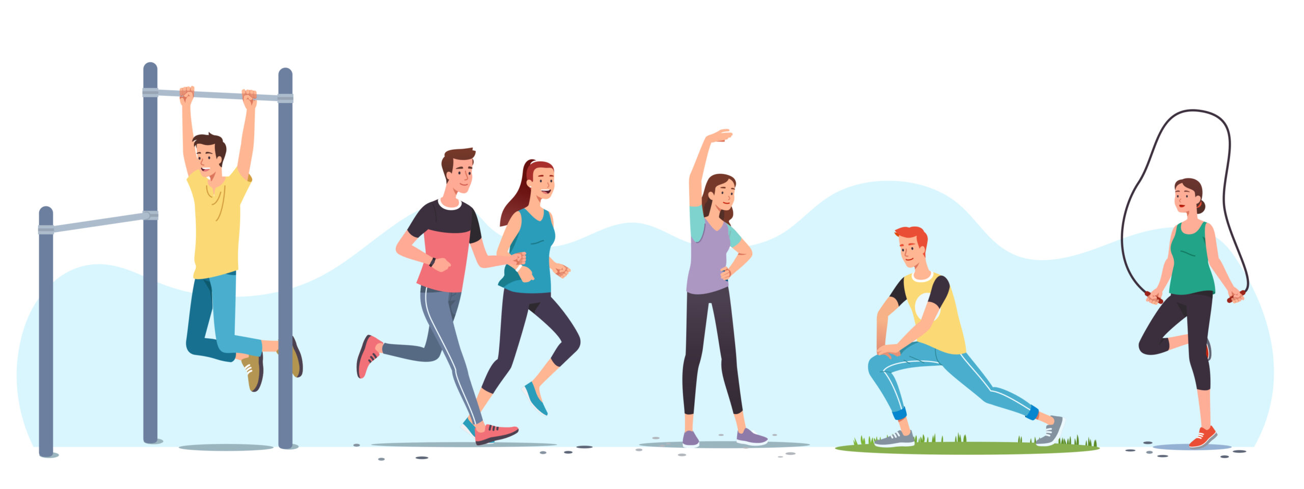 Men,&,Women,Athletes,Doing,Exercises,&,Working,Out,Outdoors